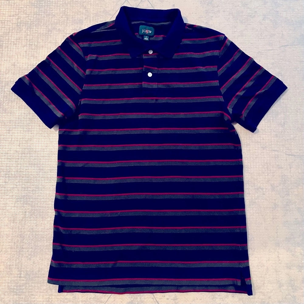 J. Crew Men’s Stripe Polo T-Shirt